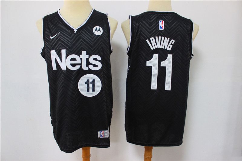 Men Brooklyn Nets #11 Irving Black 2021 Nike Playoff bonus NBA Jersey